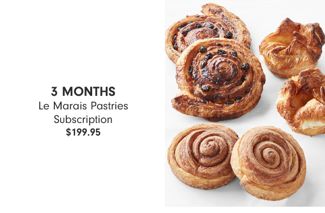 3 MONTHS Le Marais Pastries Subscription $199.95